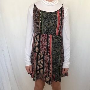 Patchwork paisley babydoll dress